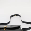 GUCCI Shoulder Bag Leather Black Gold Auth ep11734-8