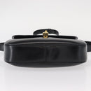 GUCCI Shoulder Bag Leather Black Gold Auth ep11734-5