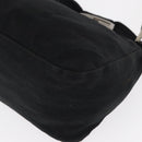 FENDI Mamma Baguette Shoulder Bag Nylon Black Silver Auth ep11735-15