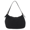 FENDI Mamma Baguette Shoulder Bag Nylon Black Silver Auth ep11735-2