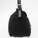 FENDI Mamma Baguette Shoulder Bag Nylon Black Silver Auth ep11735-4