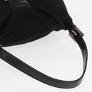FENDI Mamma Baguette Shoulder Bag Nylon Black Silver Auth ep11735-7