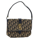 Christian Dior Trotter Canvas Shoulder Bag Navy Auth ep11736-1