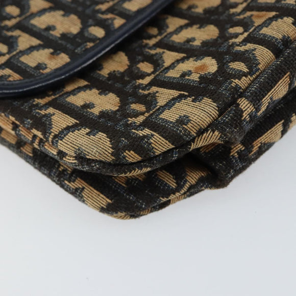 Christian Dior Trotter Canvas Shoulder Bag Navy Auth ep11736