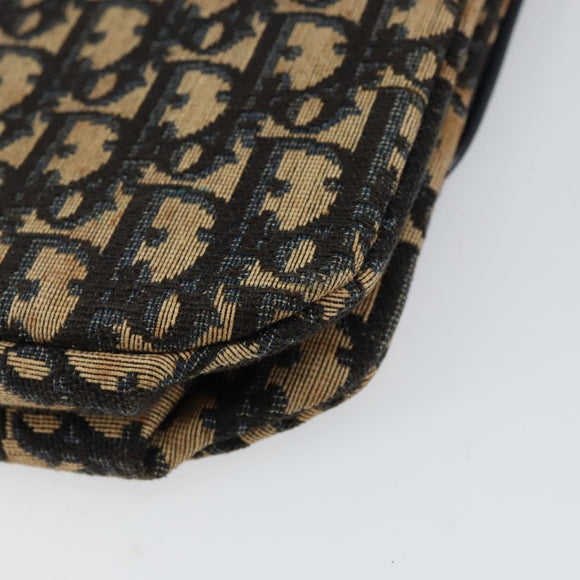 Christian Dior Trotter Canvas Shoulder Bag Navy Auth ep11736