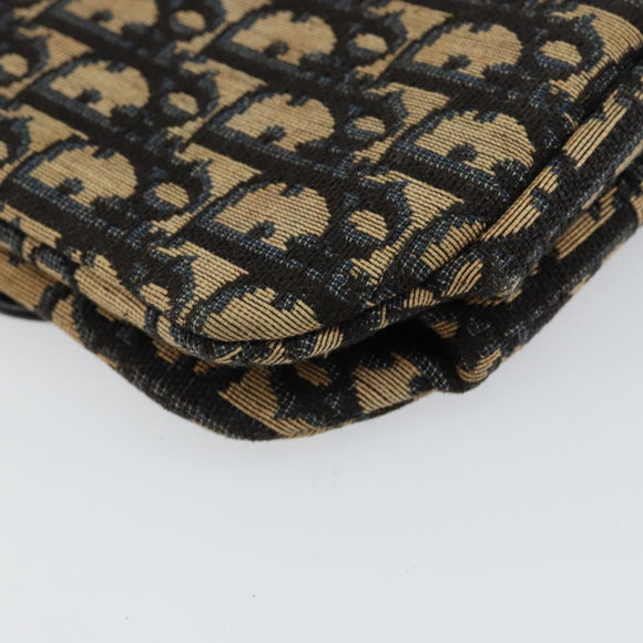 Christian Dior Trotter Canvas Shoulder Bag Navy Auth ep11736