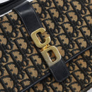 Christian Dior Trotter Canvas Shoulder Bag Navy Auth ep11736-17