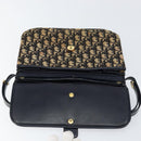 Christian Dior Trotter Canvas Shoulder Bag Navy Auth ep11736-10