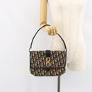 Christian Dior Trotter Canvas Shoulder Bag Navy Auth ep11736-22