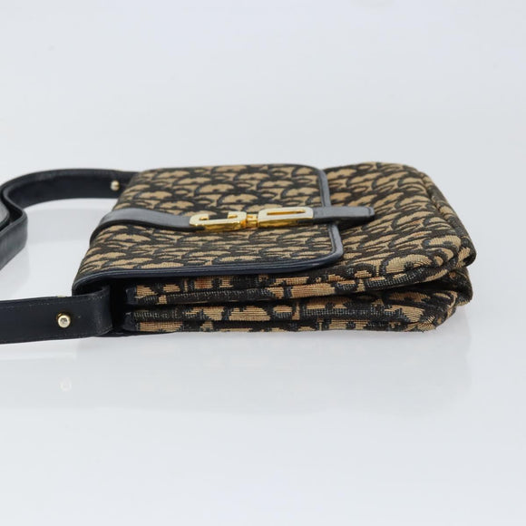 Christian Dior Trotter Canvas Shoulder Bag Navy Auth ep11736