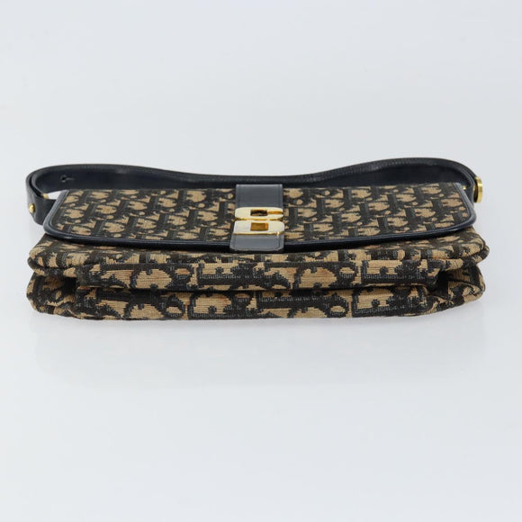 Christian Dior Trotter Canvas Shoulder Bag Navy Auth ep11736