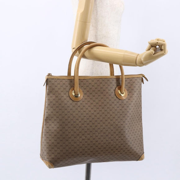 GUCCI Micro GG Supreme Hand Bag PVC Beige Gold 02 39 4947 Auth ep11737
