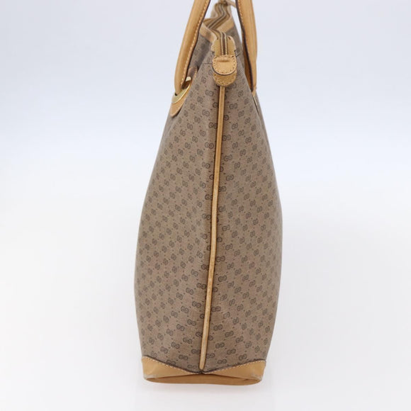 GUCCI Micro GG Supreme Hand Bag PVC Beige Gold 02 39 4947 Auth ep11737