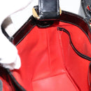 GUCCI Hand Bag Enamel Black Gold Auth ep11740-18