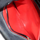 GUCCI Hand Bag Enamel Black Gold Auth ep11740-19