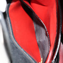 GUCCI Hand Bag Enamel Black Gold Auth ep11740-20