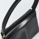 GUCCI Hand Bag Enamel Black Gold Auth ep11740-6