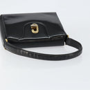 GUCCI Hand Bag Enamel Black Gold Auth ep11740-7