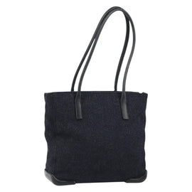 PRADA Tote Bag Wool Gray Auth ep11742