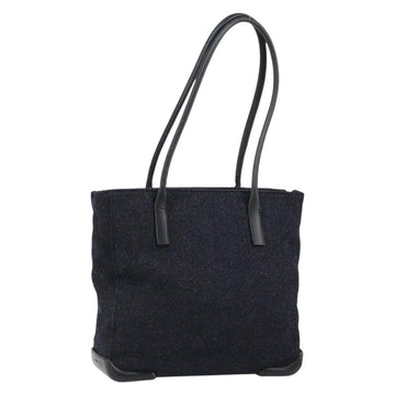 PRADA Tote Bag Wool Gray Auth ep11742