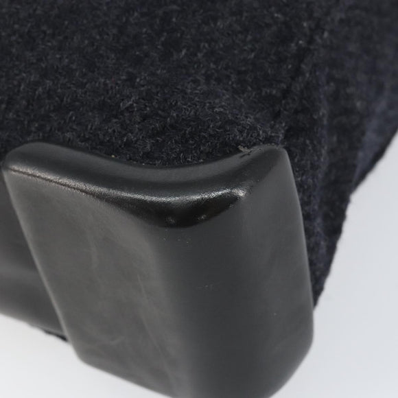 PRADA Tote Bag Wool Gray Auth ep11742