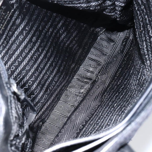 PRADA Tote Bag Wool Gray Auth ep11742