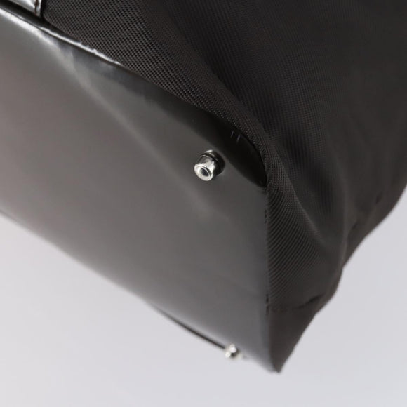 GUCCI Bamboo Hand Bag Nylon 2way Brown Silver 002 3754 0412 Auth ep11746