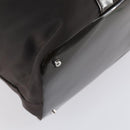 GUCCI Bamboo Hand Bag Nylon 2way Brown Silver 002 3754 0412 Auth ep11746-13