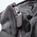 GUCCI Bamboo Hand Bag Nylon 2way Brown Silver 002 3754 0412 Auth ep11746-14