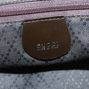 GUCCI Bamboo Hand Bag Nylon 2way Brown Silver 002 3754 0412 Auth ep11746-18