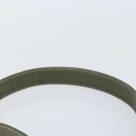 LOEWE Anagram Shoulder Bag Leather Gold Brown Auth ep11747