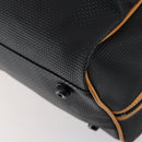 SAINT LAURENT Cassandra Boston Bag PVC Black Brown gold Auth ep11750-15