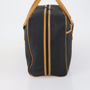 SAINT LAURENT Cassandra Boston Bag PVC Black Brown gold Auth ep11750-4