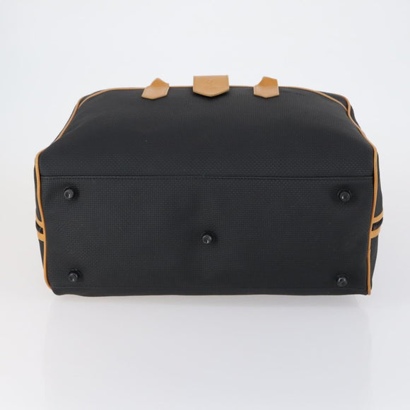 SAINT LAURENT Cassandra Boston Bag PVC Black Brown gold Auth ep11750