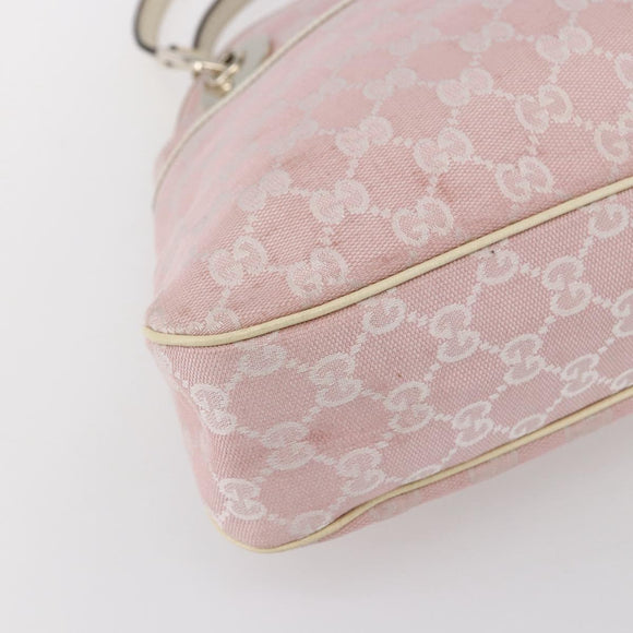 GUCCI GG Canvas Tote Bag Pink Gold 121023 Auth ep11753
