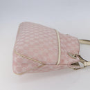 GUCCI GG Canvas Tote Bag Pink Gold 121023 Auth ep11753-4