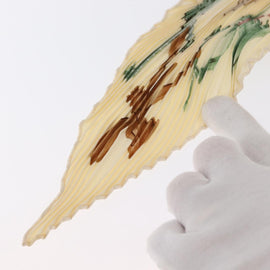 HERMES Pleated Carre 90 Scarf ""LA DANSE"" Silk Cream Auth ep11758 - 0