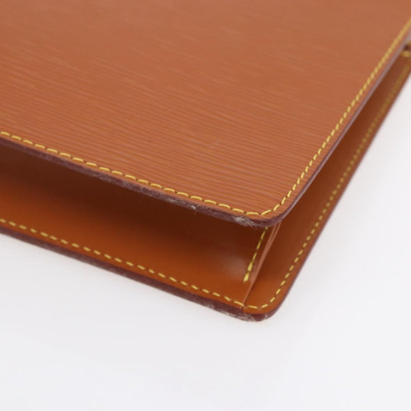 LOUIS VUITTON Epi Pochette Homme Tasche Braun Zipangu Gold M52528 Auth ep11759