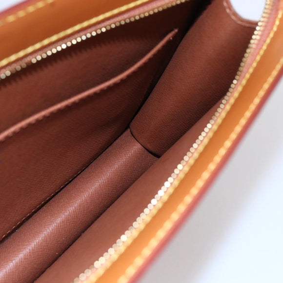 LOUIS VUITTON Epi Pochette Homme Tasche Braun Zipangu Gold M52528 Auth ep11759