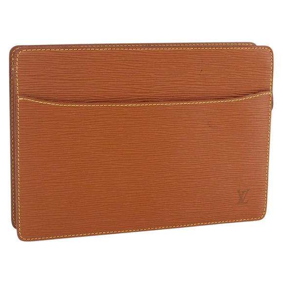 LOUIS VUITTON Epi Pochette Homme Tasche Braun Zipangu Gold M52528 Auth ep11759