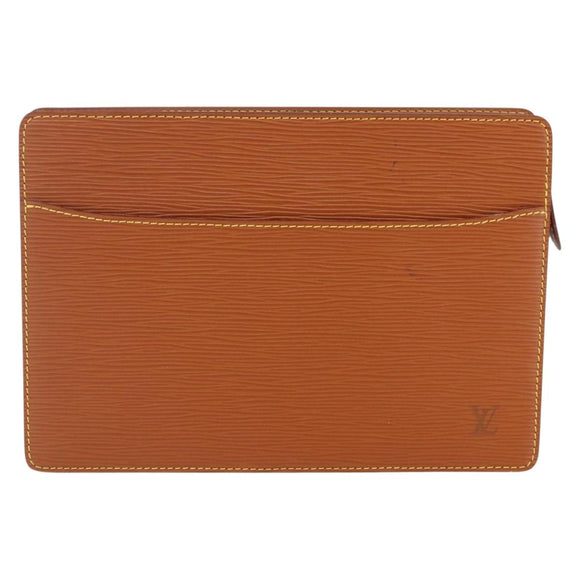 LOUIS VUITTON Epi Pochette Homme Tasche Braun Zipangu Gold M52528 Auth ep11759