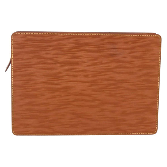 LOUIS VUITTON Epi Pochette Homme Bag Brown Zipangu Gold M52528 Auth ep11759
