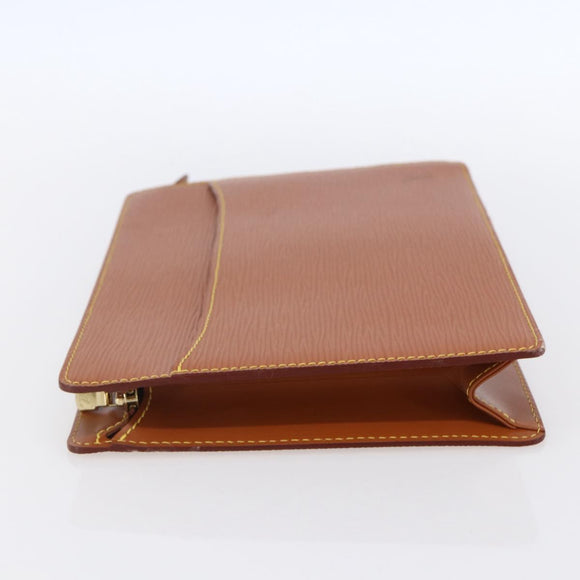LOUIS VUITTON Epi Pochette Homme Tasche Braun Zipangu Gold M52528 Auth ep11759