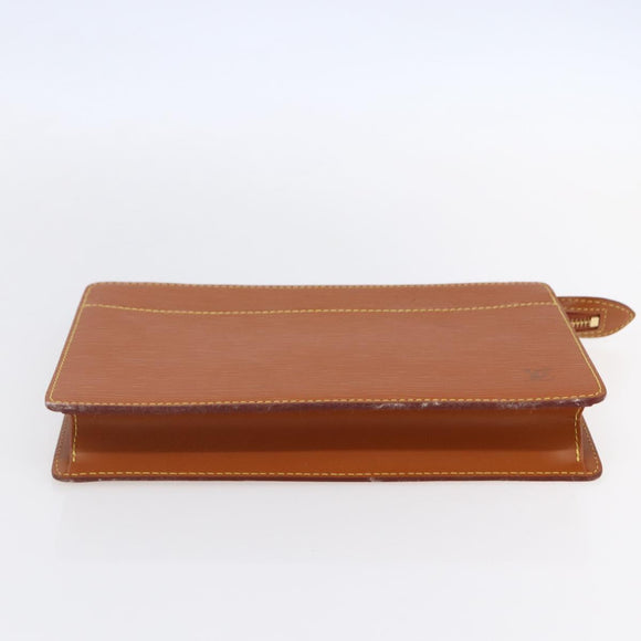 LOUIS VUITTON Epi Pochette Homme Tasche Braun Zipangu Gold M52528 Auth ep11759