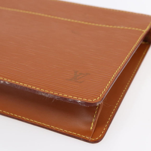 LOUIS VUITTON Epi Pochette Homme Tasche Braun Zipangu Gold M52528 Auth ep11759