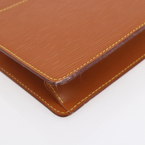 LOUIS VUITTON Epi Pochette Homme Bag Brown Zipangu Gold M52528 Auth ep11759