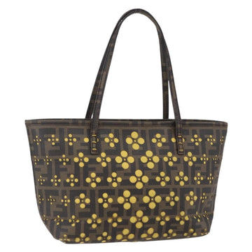 FENDI Zucca Canvas Hand Bag Black Brown Auth ep11760