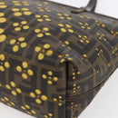 FENDI Zucca Canvas Hand Bag Black Brown Auth ep11760-16