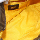 FENDI Zucca Canvas Hand Bag Black Brown Auth ep11760-10