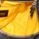 FENDI Zucca Canvas Hand Bag Black Brown Auth ep11760-19